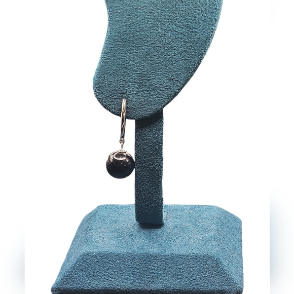 Shungite Drop Earrings - Picture 6 of 6